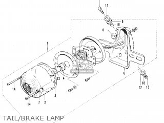 TAIL/BRAKE LAMP - TC120 CAT 1969 GENERAL EXPORT (E01) MPH