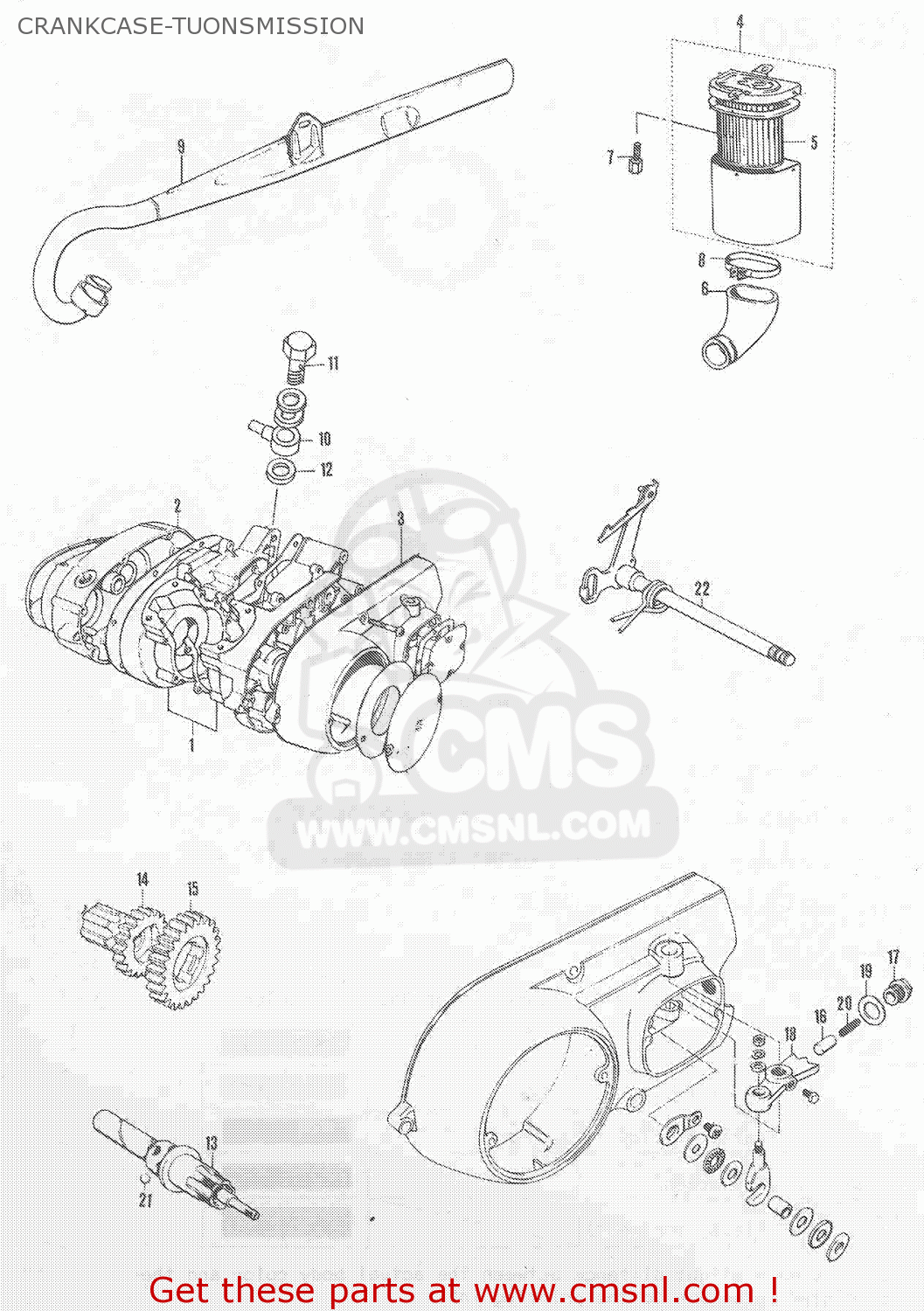 CRANKCASE-TUONSMISSION TC120-II 1969 GENERAL EXPORT (E01)