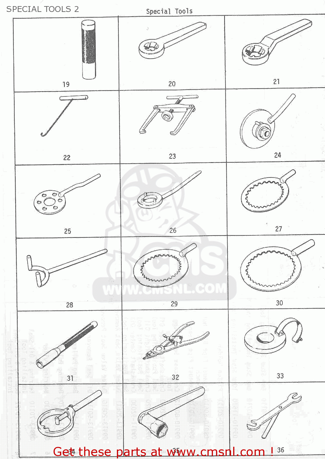 SPECIAL TOOLS 2 TC120-II 1969 GENERAL EXPORT (E01)