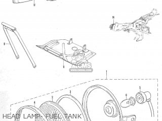 HEAD LAMP- FUEL TANK - TC120-II 1969 GENERAL EXPORT (E01)