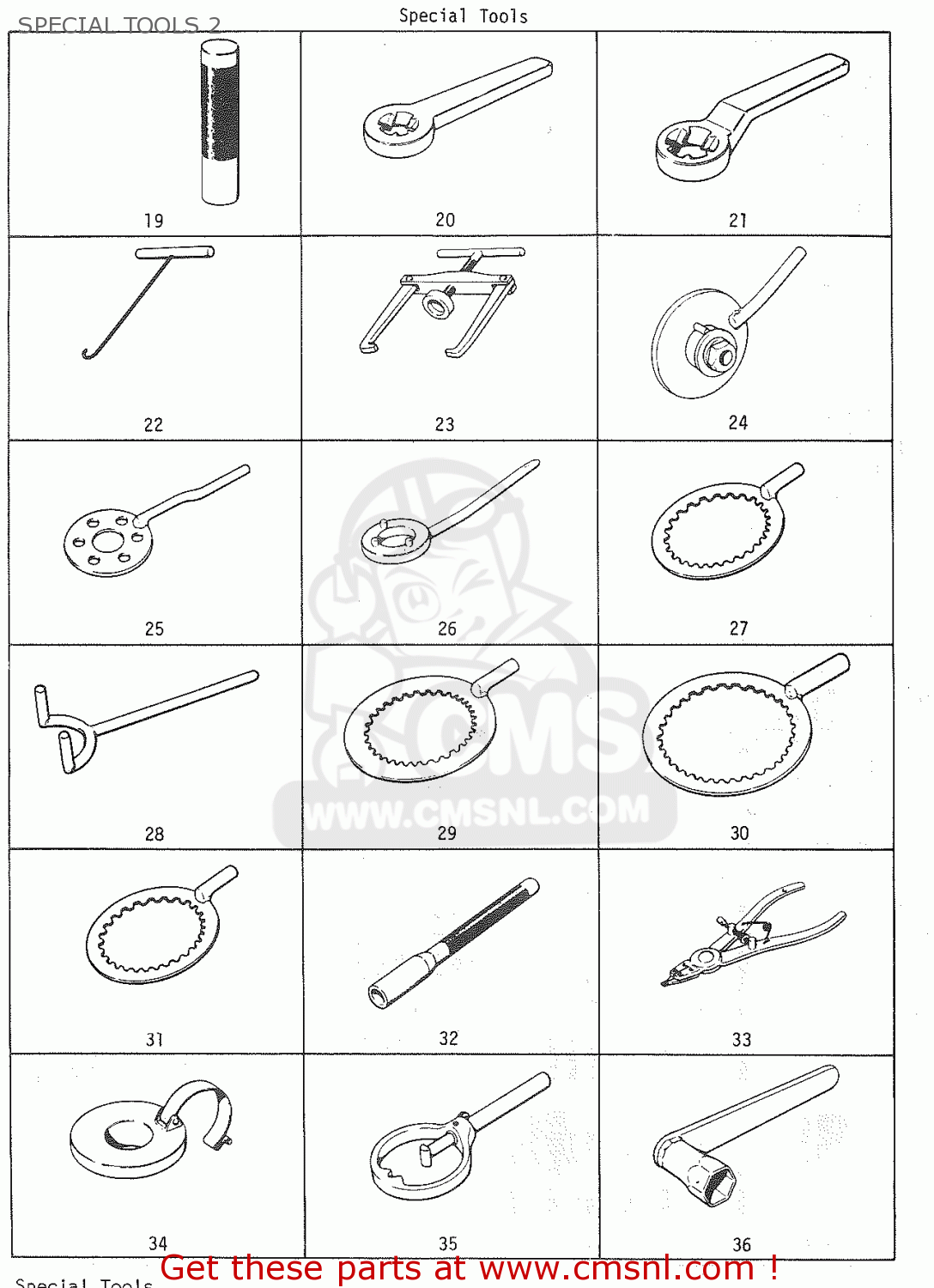 SPECIAL TOOLS 2 TC120R 1970 GENERAL EXPORT (E01)