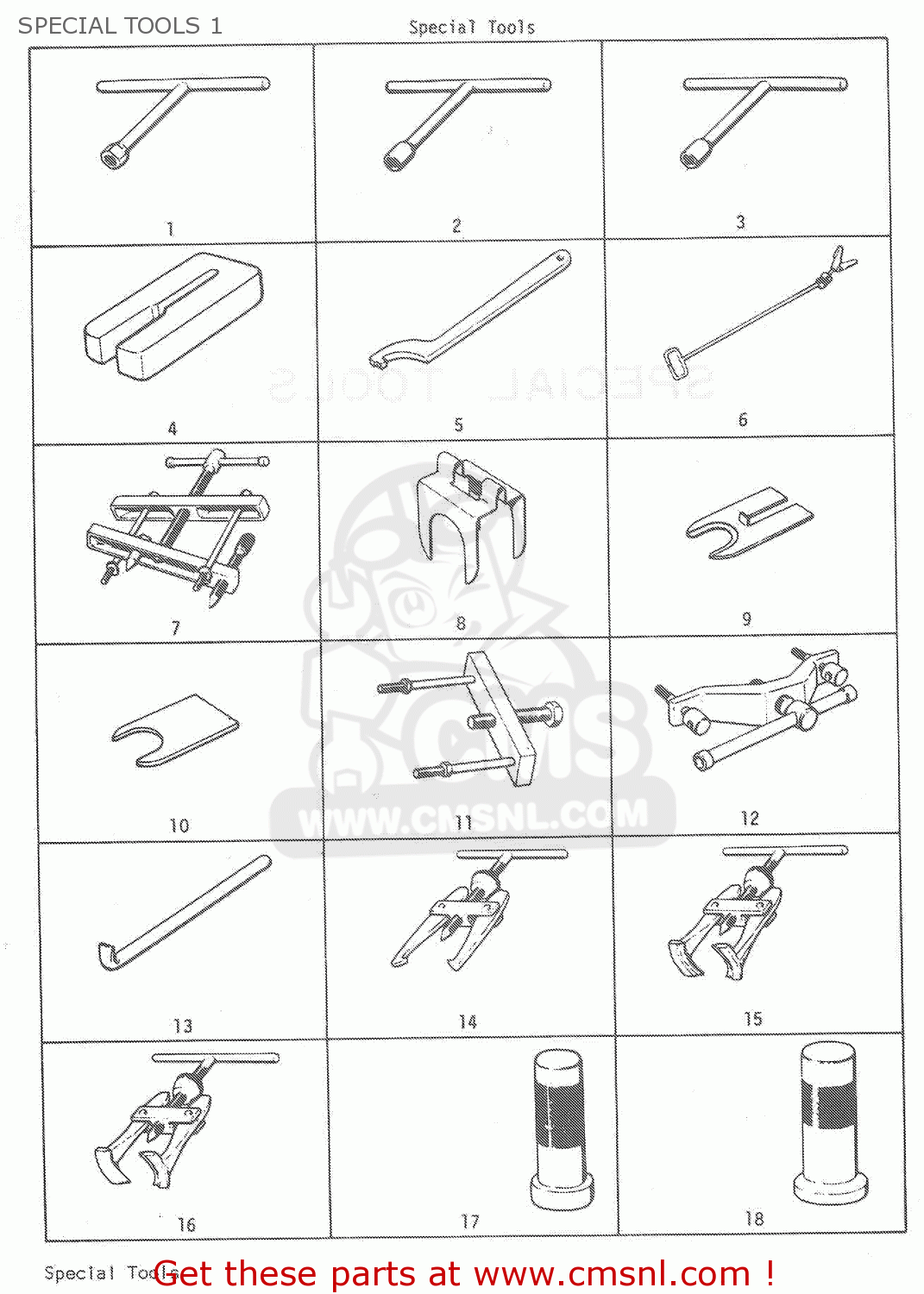 SPECIAL TOOLS 1 TC120R 1970 GENERAL EXPORT (E01)