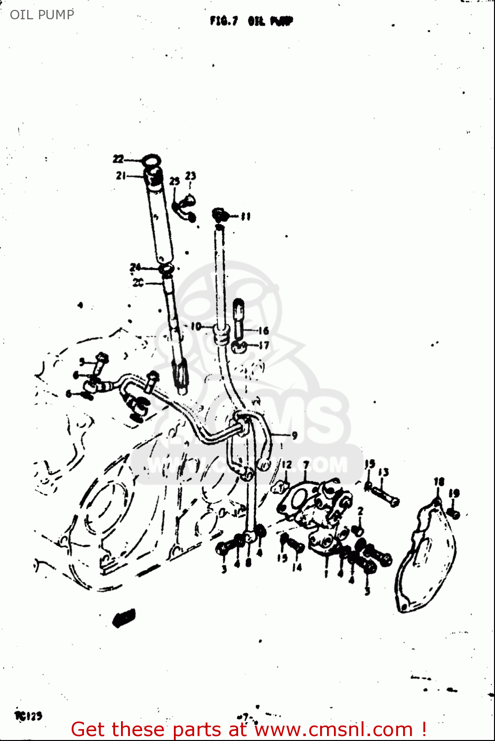 OIL PUMP TC125 1972 1973 1974 1975 (J) (K) (L) (M) USA (E03)