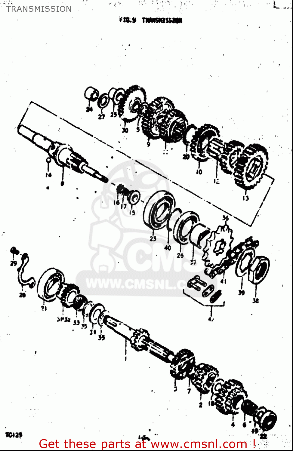 TRANSMISSION TC125 1972 1973 1974 1975 (J) (K) (L) (M) USA (E03)