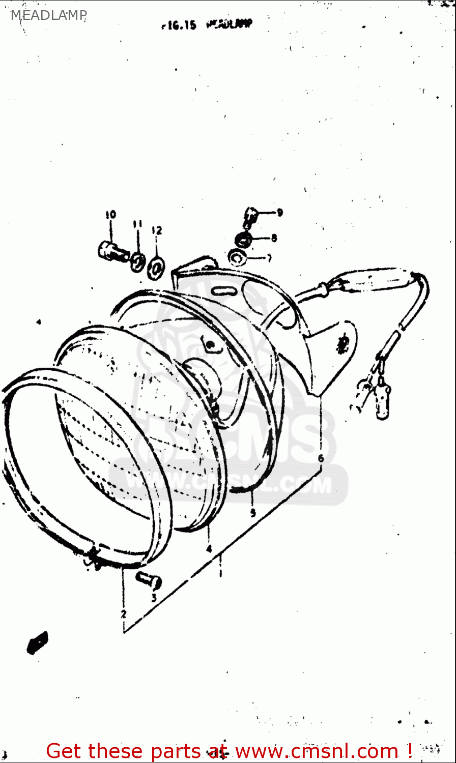 MEADLAMP TC125 1972 1973 1974 1975 (J) (K) (L) (M) USA (E03)