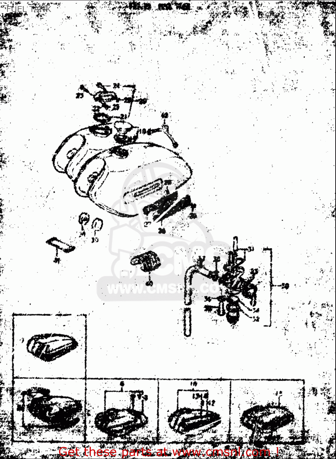 FUEL TANK TC125 1972 1973 1974 1975 (J) (K) (L) (M) USA (E03)