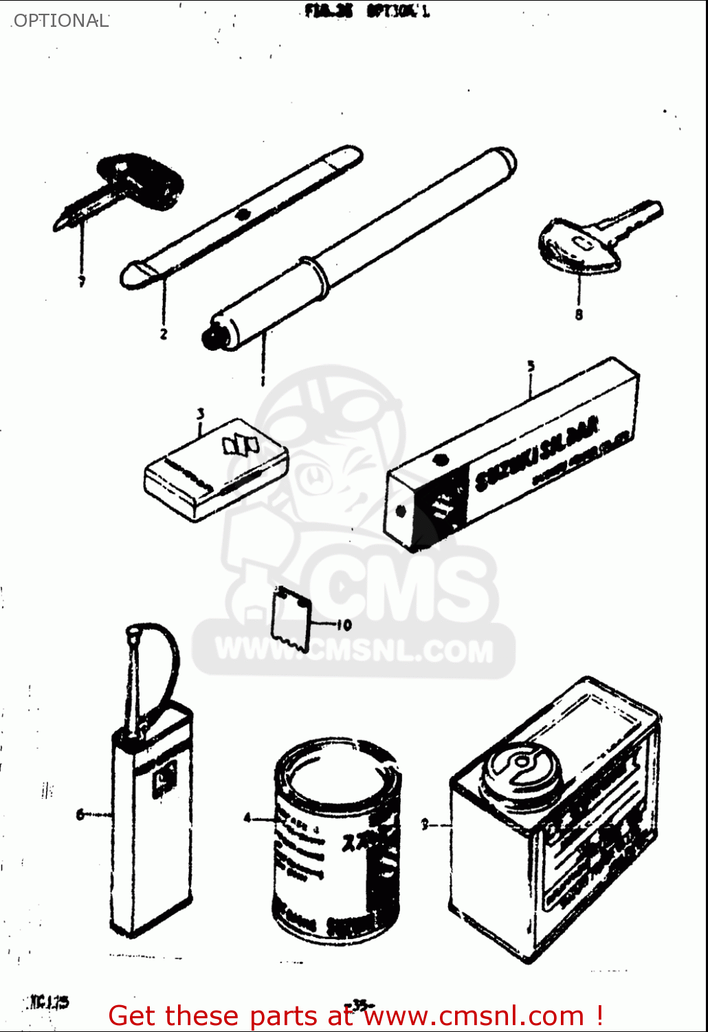 OPTIONAL TC125 1972 1973 1974 1975 (J) (K) (L) (M) USA (E03)