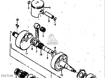 PISTON - TC125 1972 1973 1974 1975 (J) (K) (L) (M) USA (E03)