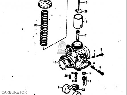 CARBURETOR - TC125 1972 1973 1974 1975 (J) (K) (L) (M) USA (E03)