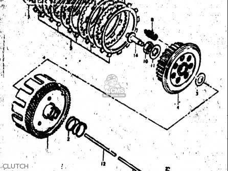 CLUTCH - TC125 1972 1973 1974 1975 (J) (K) (L) (M) USA (E03)