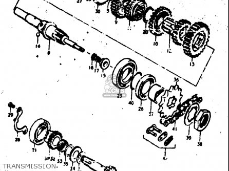 TRANSMISSION - TC125 1972 1973 1974 1975 (J) (K) (L) (M) USA (E03)