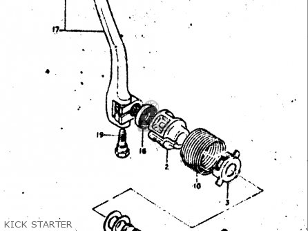 KICK STARTER - TC125 1972 1973 1974 1975 (J) (K) (L) (M) USA (E03)