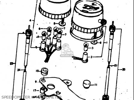 SPEEDOMETER - TACHOMETER - TC125 1972 1973 1974 1975 (J) (K) (L) (M) USA (E03)