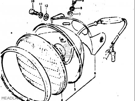 MEADLAMP - TC125 1972 1973 1974 1975 (J) (K) (L) (M) USA (E03)