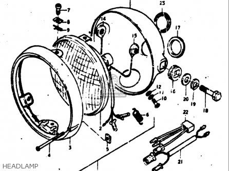 HEADLAMP - TC125 1972 1973 1974 1975 (J) (K) (L) (M) USA (E03)