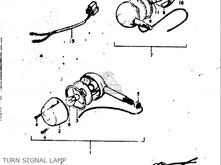 TURN SIGNAL LAMP - TC125 1972 1973 1974 1975 (J) (K) (L) (M) USA (E03)