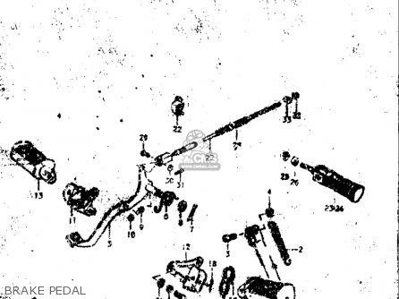 BRAKE PEDAL - TC125 1972 1973 1974 1975 (J) (K) (L) (M) USA (E03)