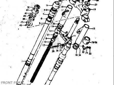 FRONT FORK - TC125 1972 1973 1974 1975 (J) (K) (L) (M) USA (E03)