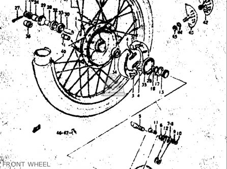 FRONT WHEEL - TC125 1972 1973 1974 1975 (J) (K) (L) (M) USA (E03)