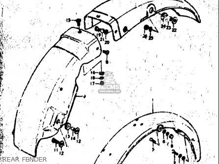 REAR FENDER - TC125 1972 1973 1974 1975 (J) (K) (L) (M) USA (E03)