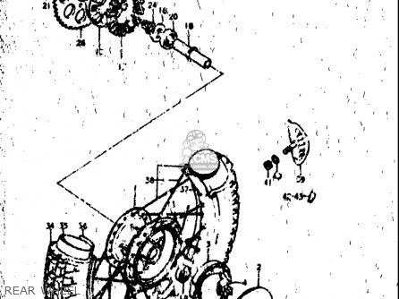 REAR WHEEL - TC125 1972 1973 1974 1975 (J) (K) (L) (M) USA (E03)