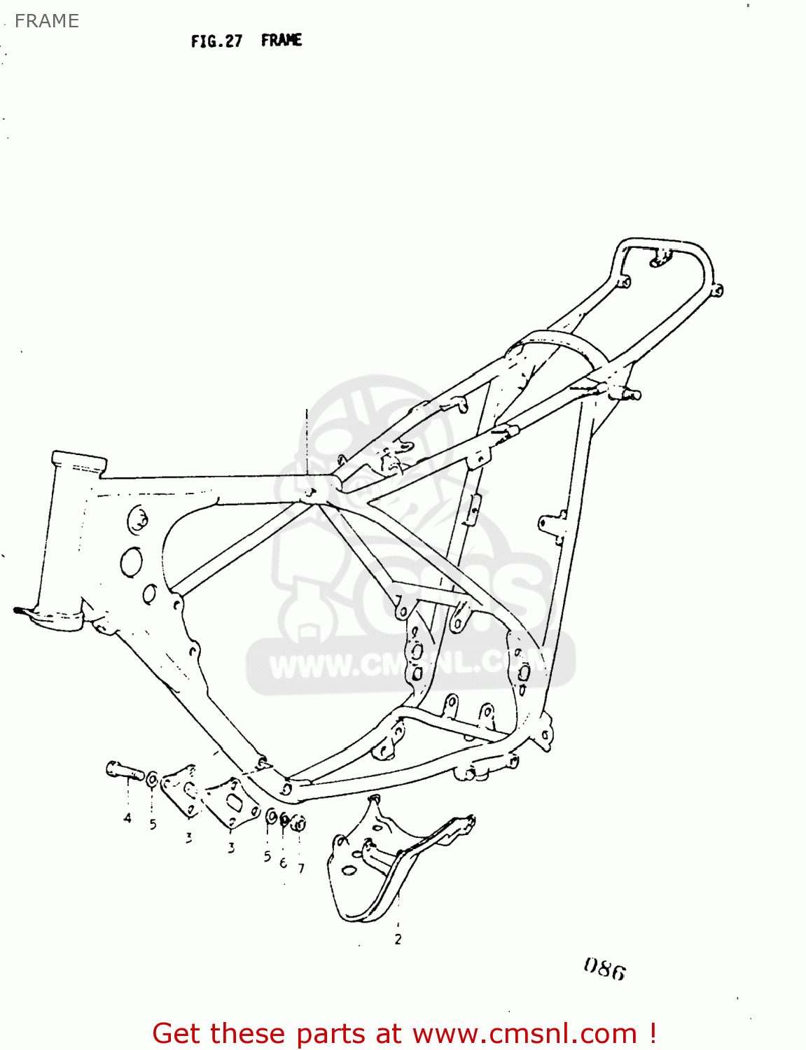 FRAME TC125 1973 (K) USA (E03)