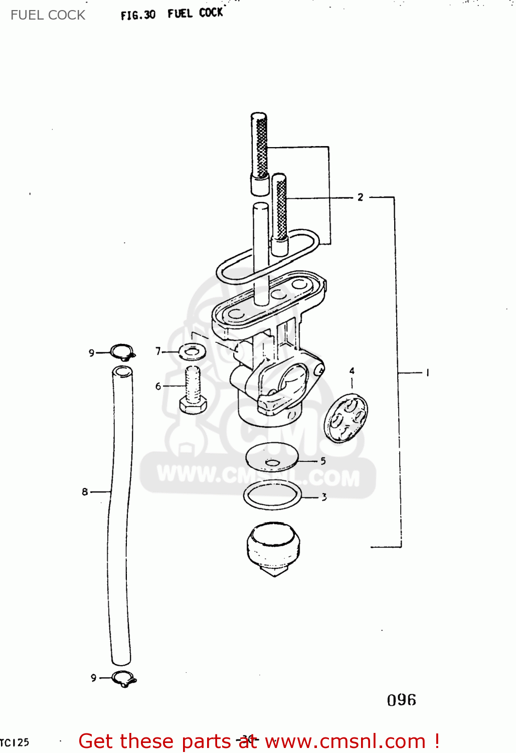 FUEL COCK TC125 1973 (K) USA (E03)