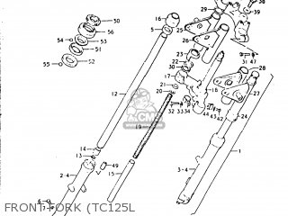 FRONT FORK (TC125L - TC125 1973 (K) USA (E03)