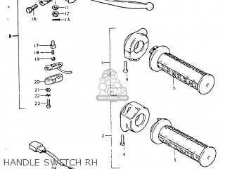 HANDLE SWITCH RH - TC125 1973 (K) USA (E03)