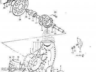 REAR WHEEL - TC125 1973 (K) USA (E03)