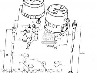 SPEEDOMETER - TACHOMETER - TC125 1973 (K) USA (E03)