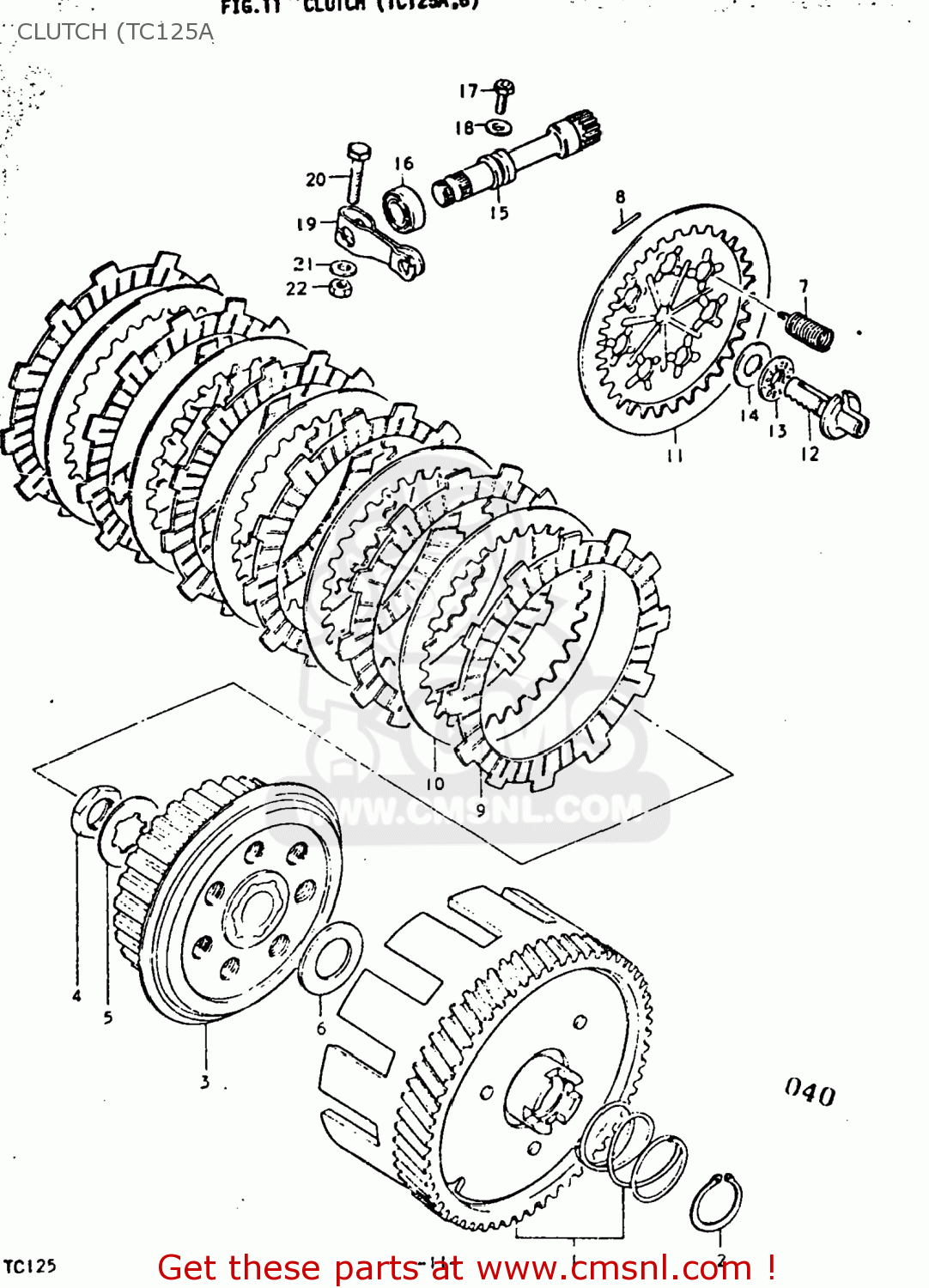 CLUTCH (TC125A TC125 1974 (L) USA (E03)