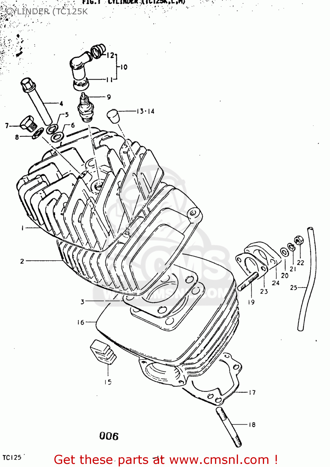 CYLINDER (TC125K TC125 1974 (L) USA (E03)