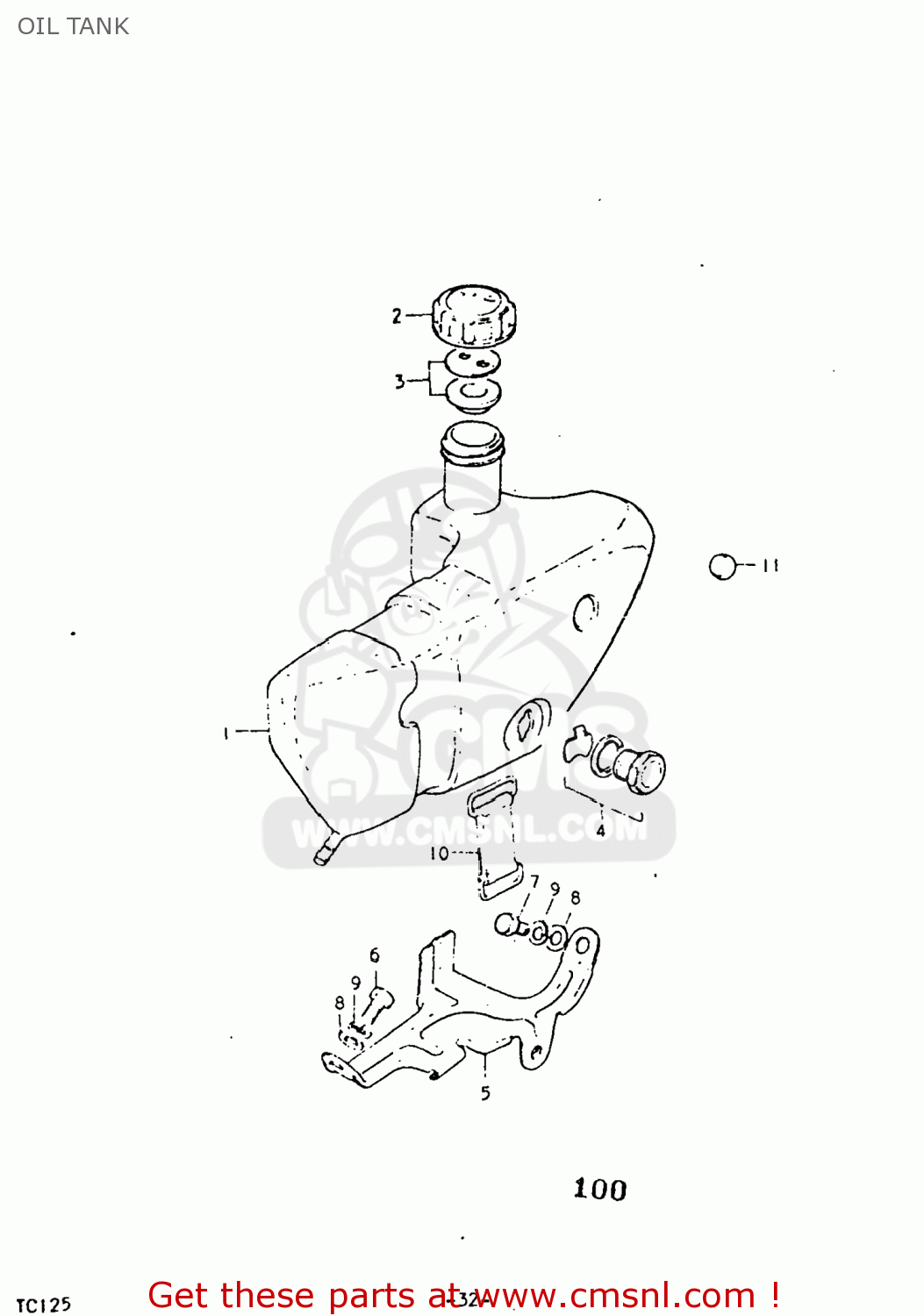 OIL TANK TC125 1974 (L) USA (E03)