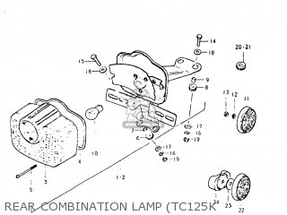 REAR COMBINATION LAMP (TC125K - TC125 1974 (L) USA (E03)