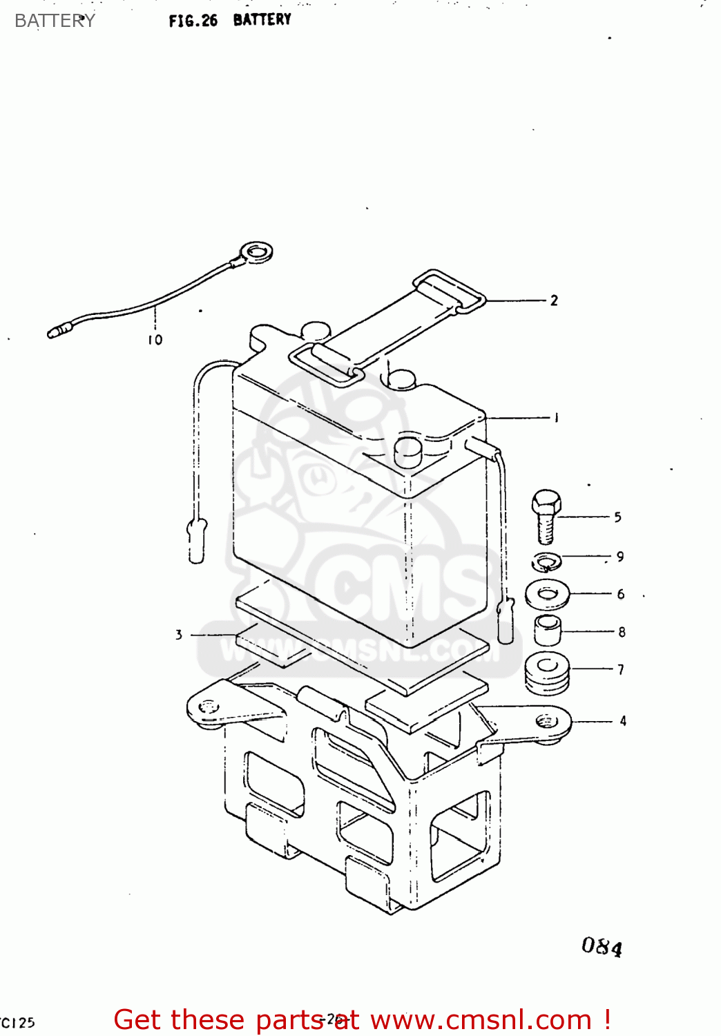 BATTERY TC125 1975 (M) USA (E03)