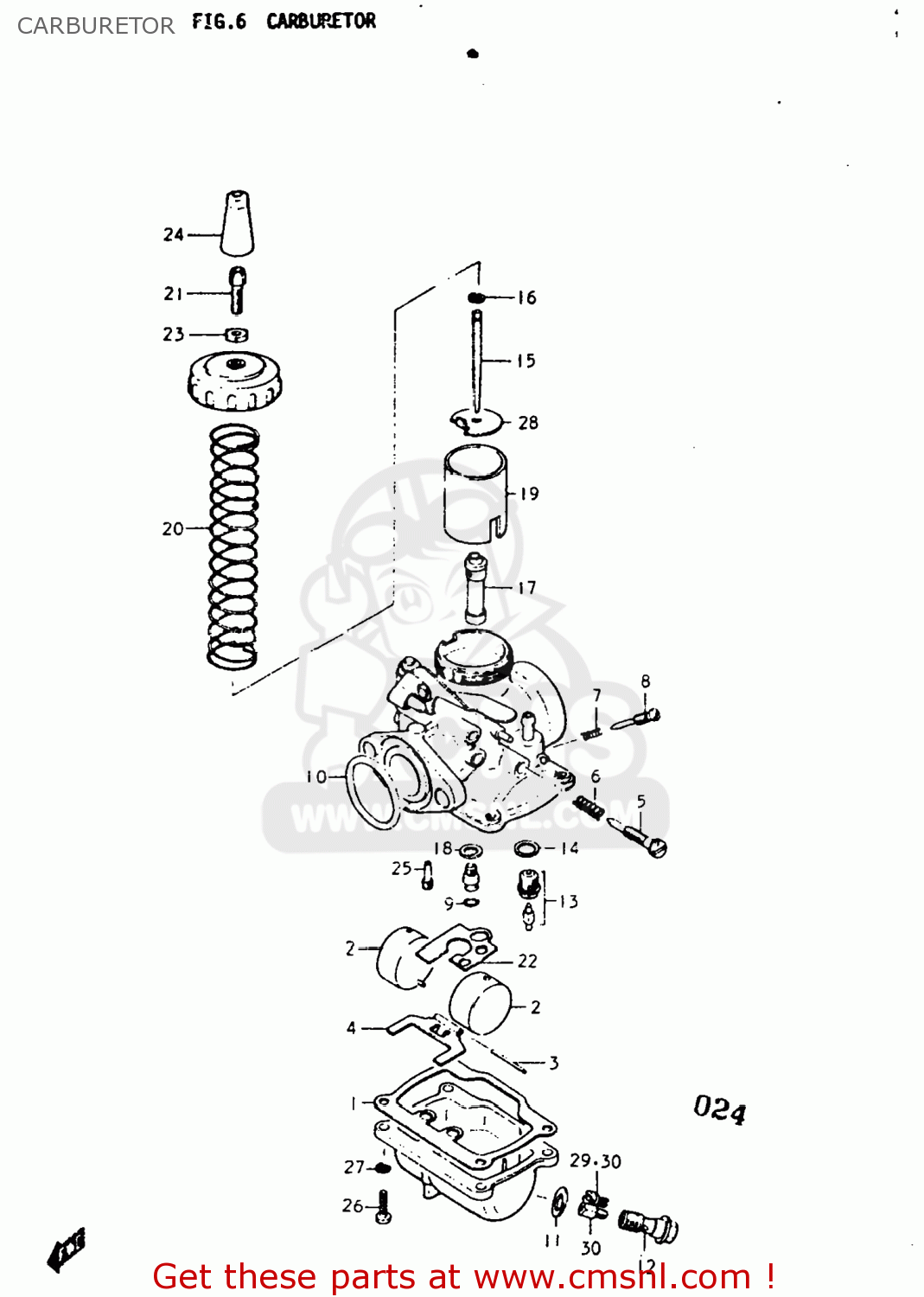CARBURETOR TC125 1975 (M) USA (E03)