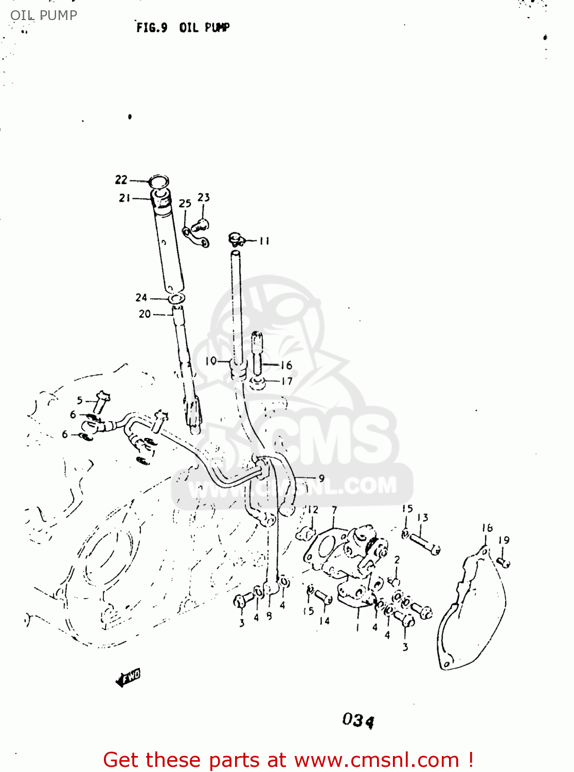 OIL PUMP TC125 1975 (M) USA (E03)