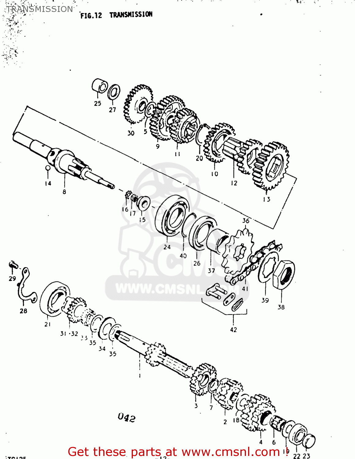 TRANSMISSION TC125 1975 (M) USA (E03)