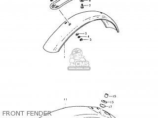 FRONT FENDER - TC125 1975 (M) USA (E03)