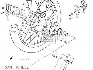 FRONT WHEEL - TC125 1975 (M) USA (E03)