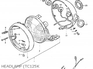 HEADLAMP (TC125K - TC125 1975 (M) USA (E03)