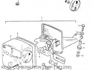 REAR COMBINATION LAMP (TC1258) - TC125 1975 (M) USA (E03)