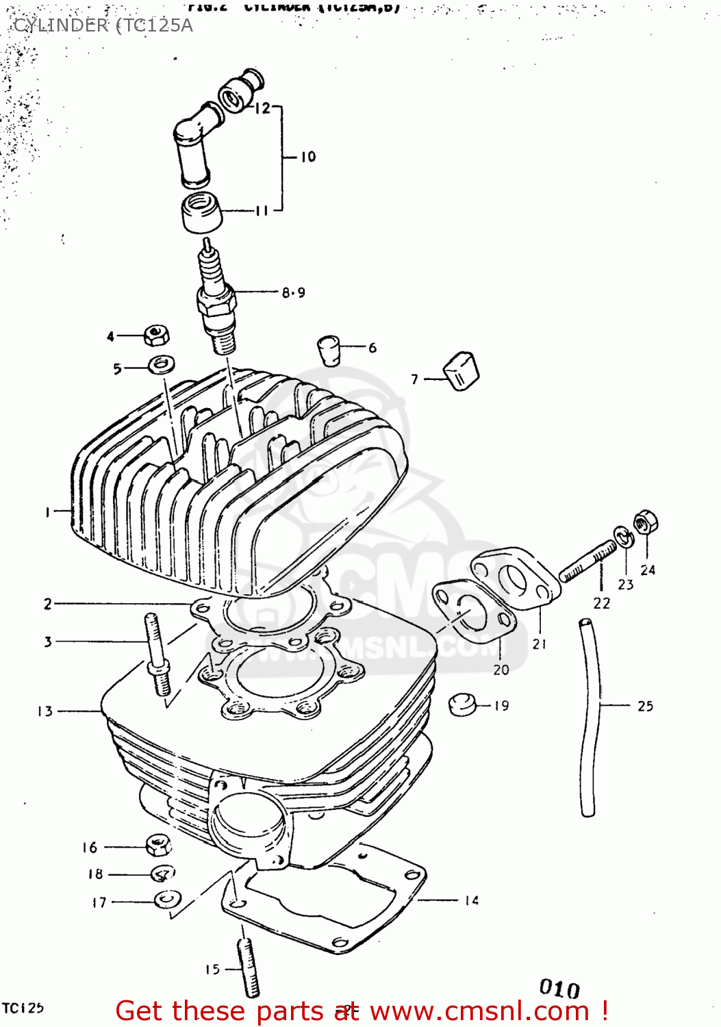 CYLINDER (TC125A TC125 1976 (A) USA (E03)