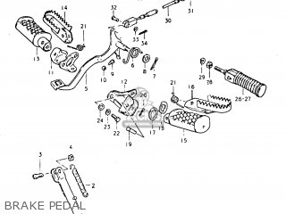 BRAKE PEDAL - TC125 1976 (A) USA (E03)