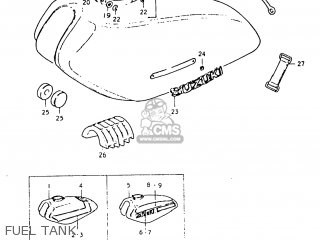 FUEL TANK - TC125 1976 (A) USA (E03)