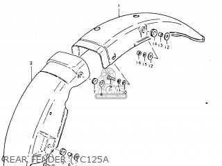 REAR FENDER (TC125A - TC125 1976 (A) USA (E03)