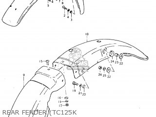 REAR FENDER (TC125K - TC125 1976 (A) USA (E03)