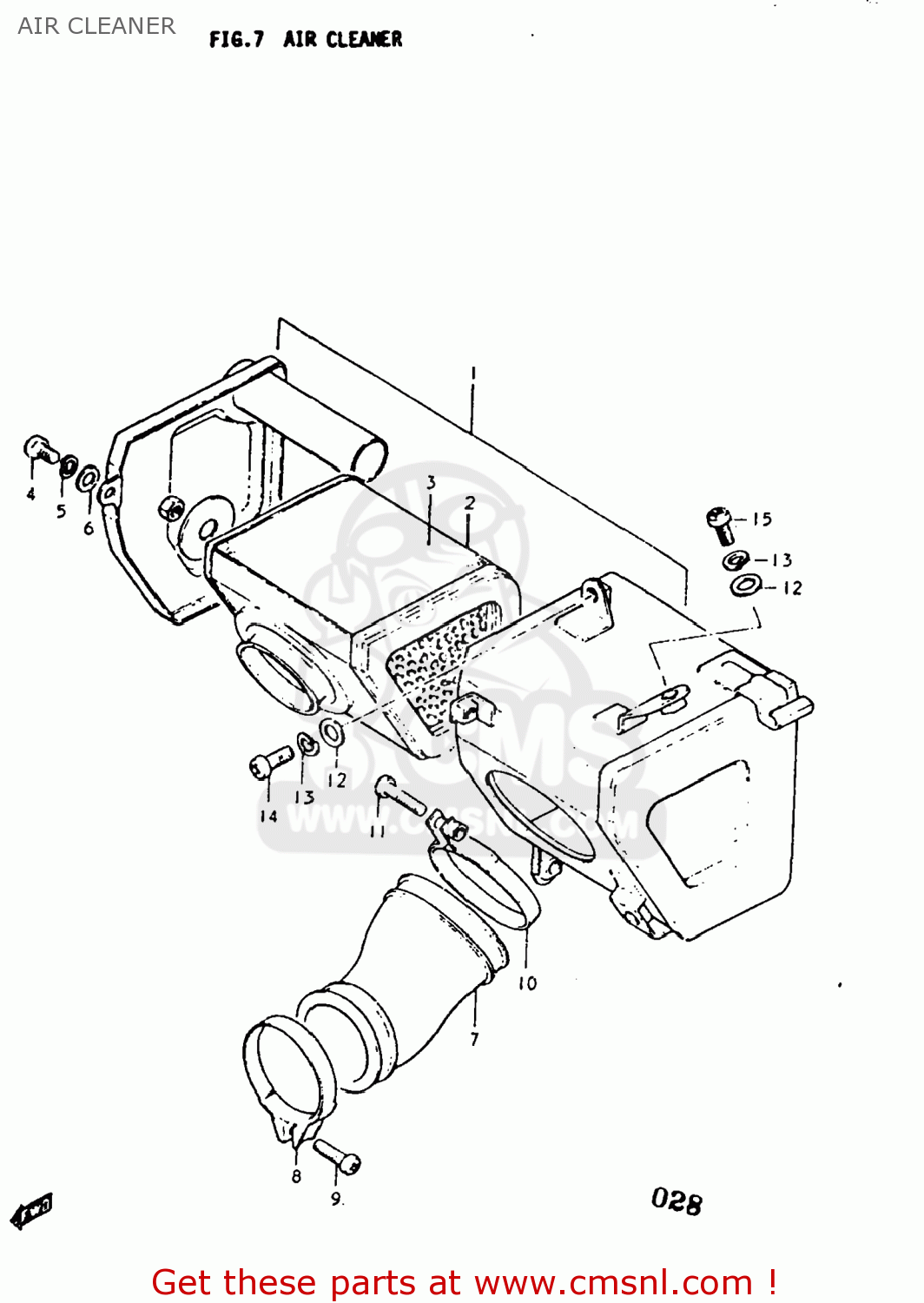 AIR CLEANER TC125 1977 (B) USA (E03)