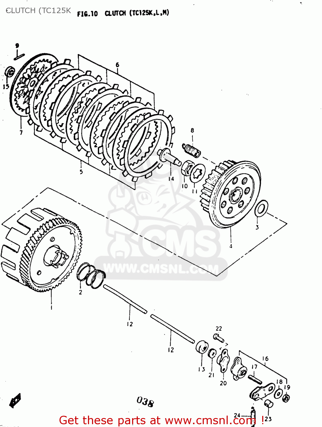 CLUTCH (TC125K TC125 1977 (B) USA (E03)